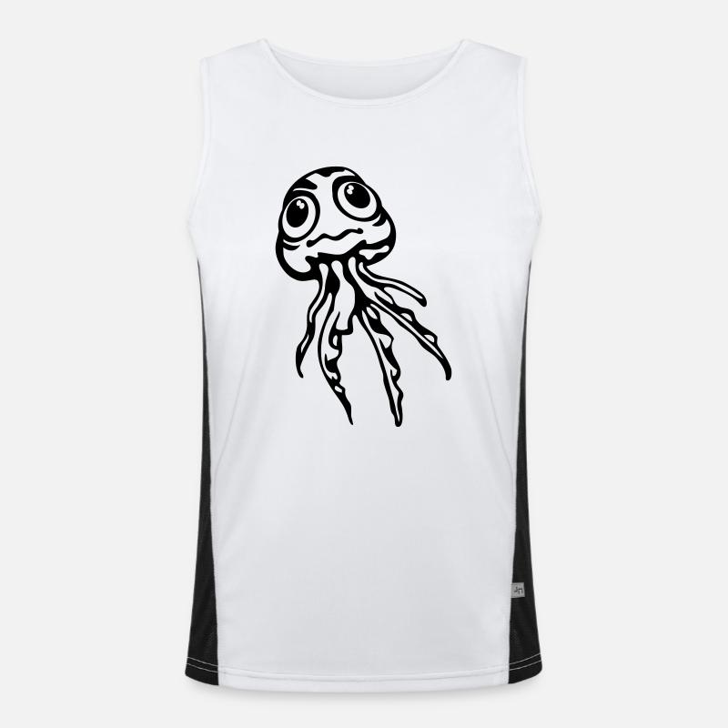 Jellyfish Funktionelles Kontrast-Tank Top für Männer 