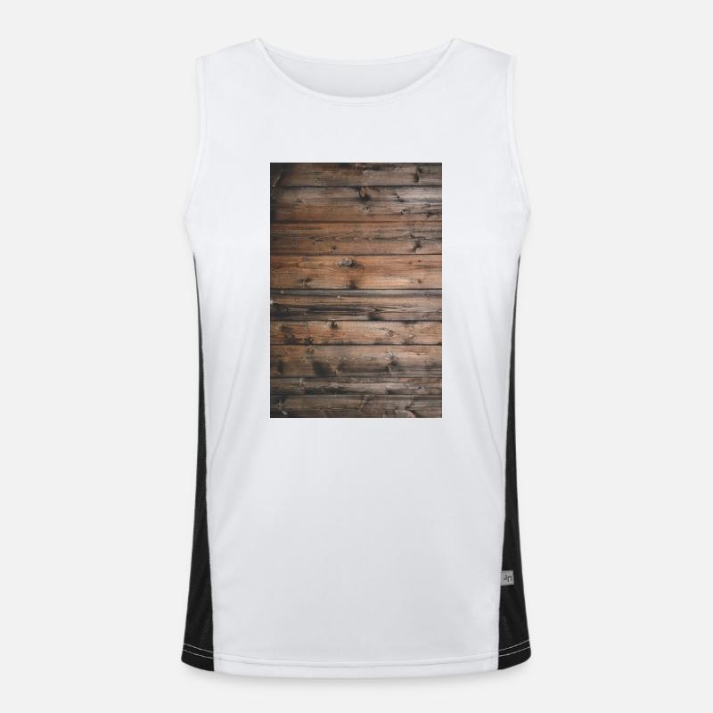 Holz Funktionelles Kontrast-Tank Top für Männer 