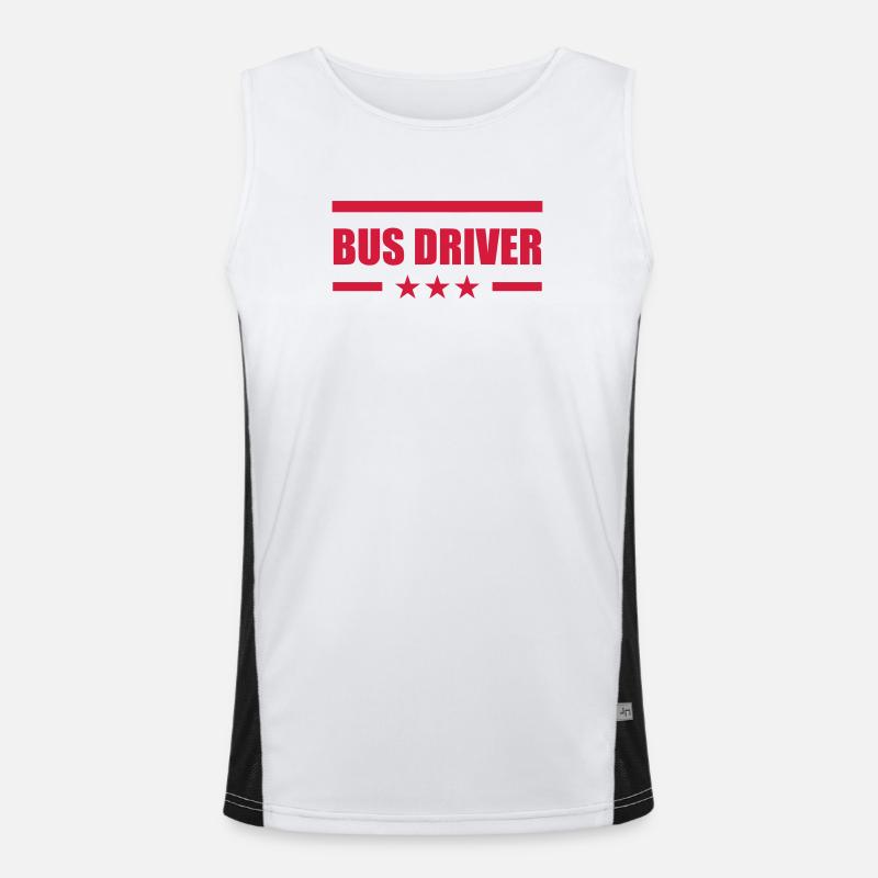 Bus / Busfahrer / Arbeit / Job Funktionelles Kontrast-Tank Top für Männer 