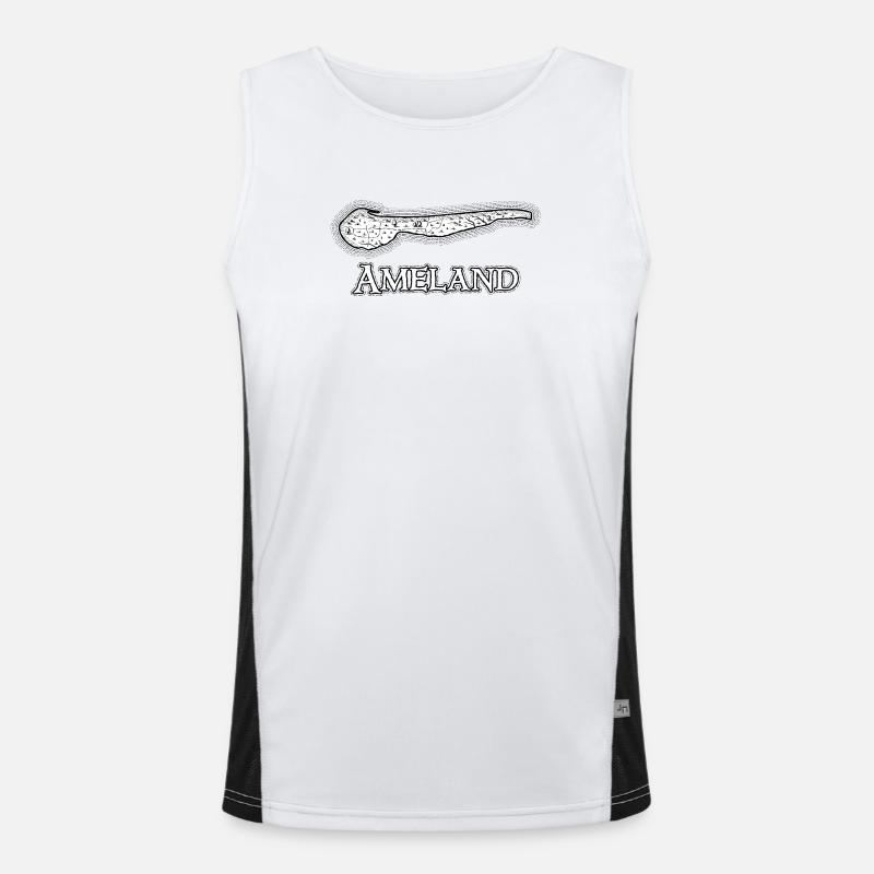 Ameland | Antique map | Treasure map Men's Functional Contrast Tank Top 