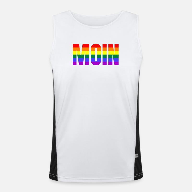 MOIN REGENBOGEN Funktionelles Kontrast-Tank Top für Männer 
