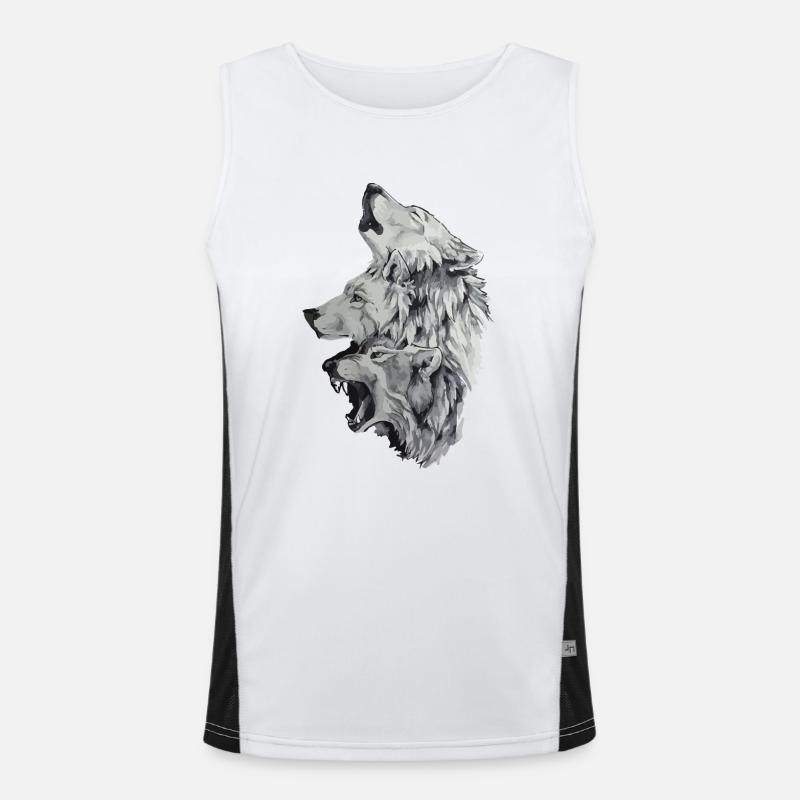 Three wolves Men's Functional Contrast Tank Top 