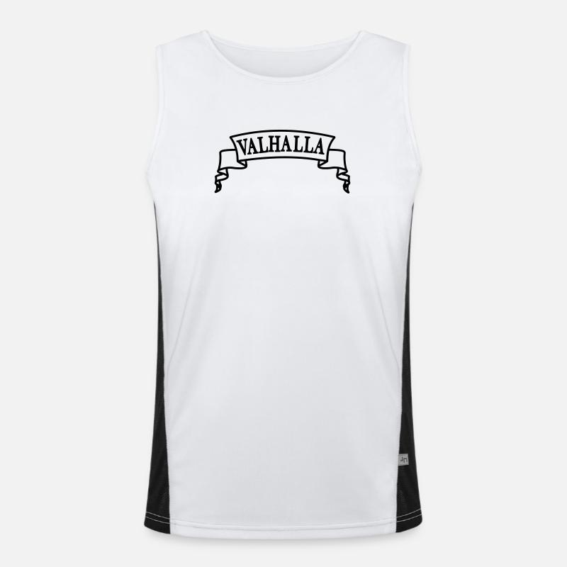 Walhalla im Banner Funktionelles Kontrast-Tank Top für Männer 