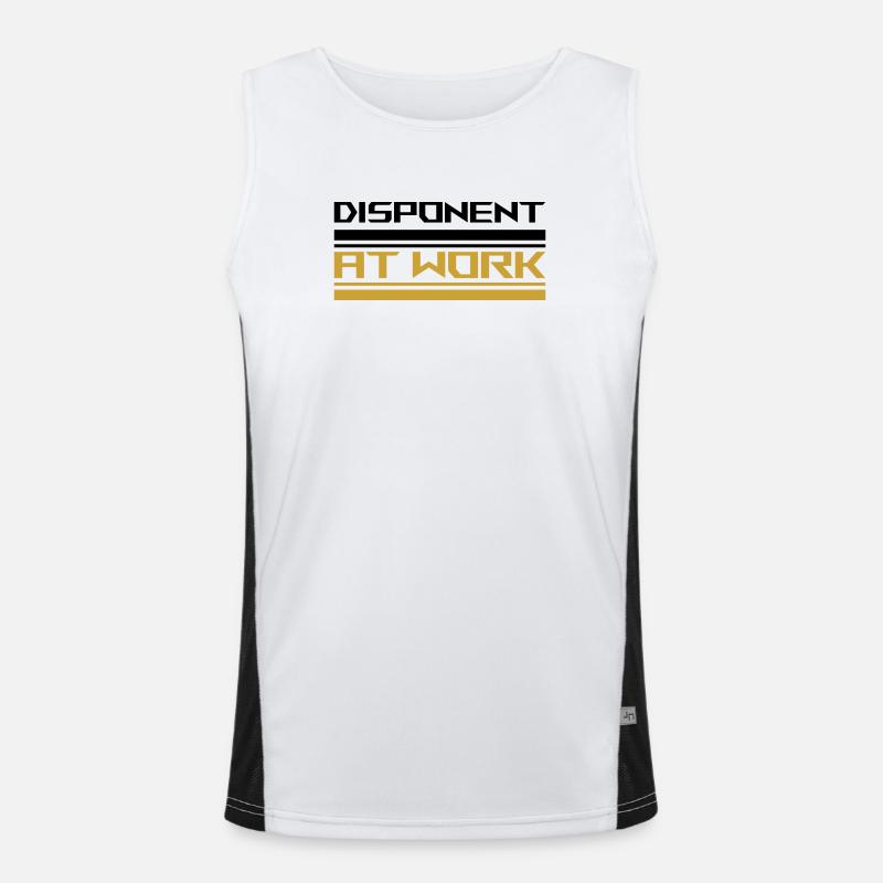 Disponent at work black Funktionelles Kontrast-Tank Top für Männer 