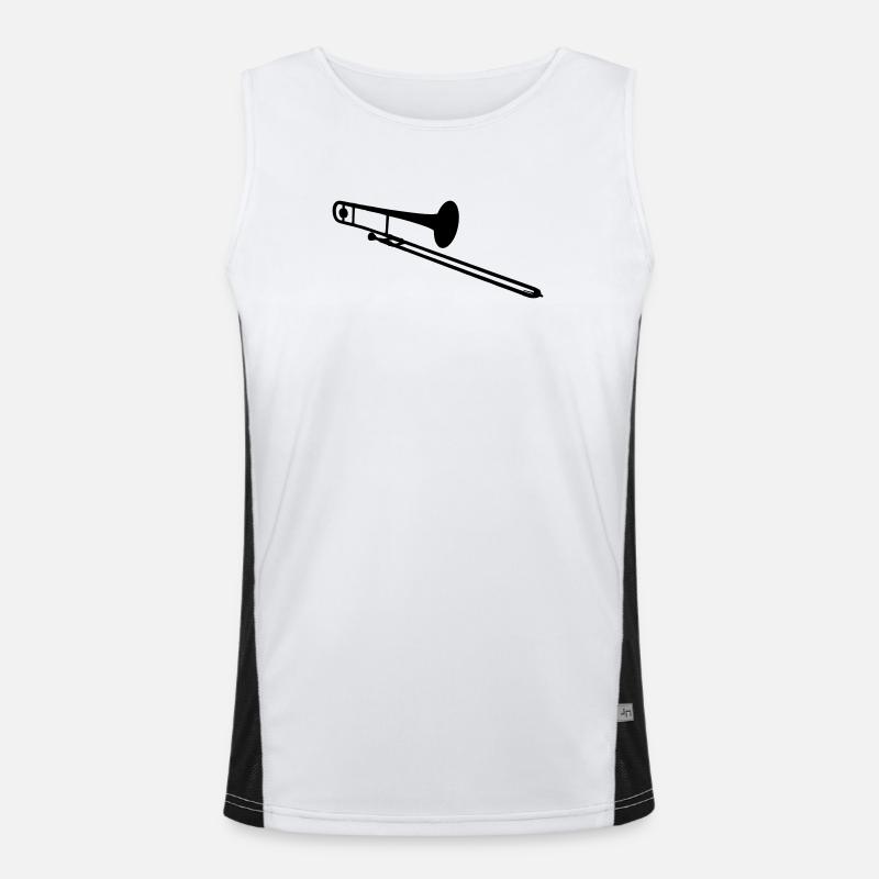 Trombone wind instrument Men's Functional Contrast Tank Top 