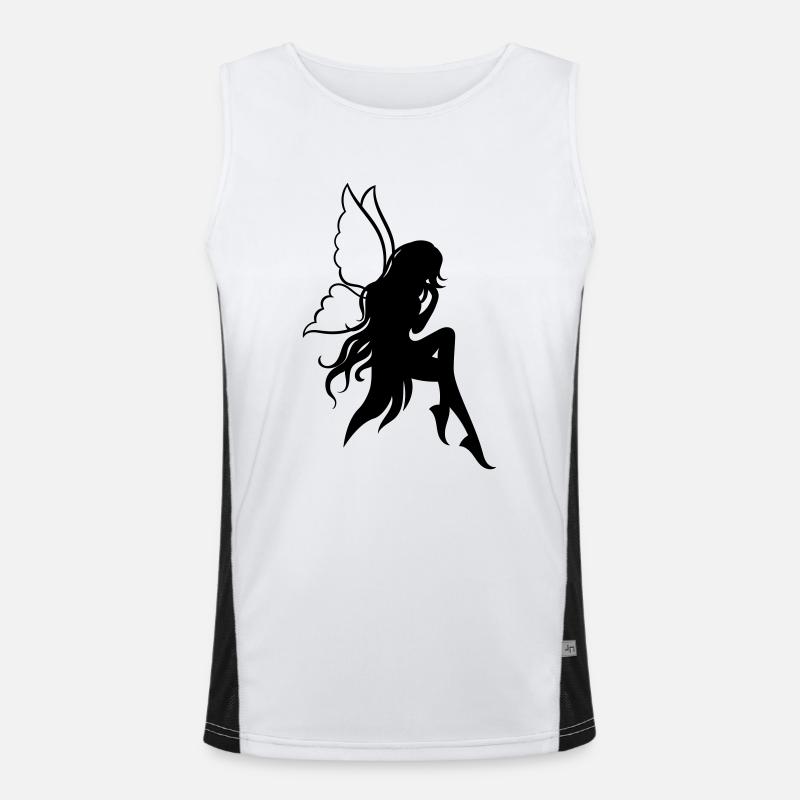 Süße Fee Elfe Mädchen Funktionelles Kontrast-Tank Top für Männer 