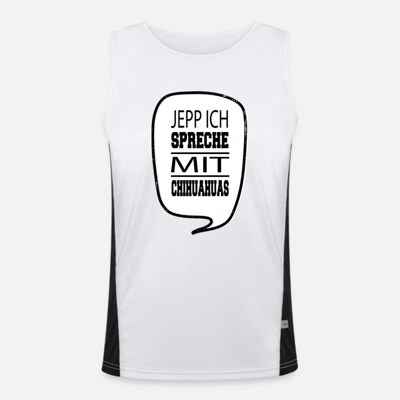 spruch lieblingshund zitat geburtstagsgeschenkidee Funktionelles Kontrast-Tank Top für Männer 