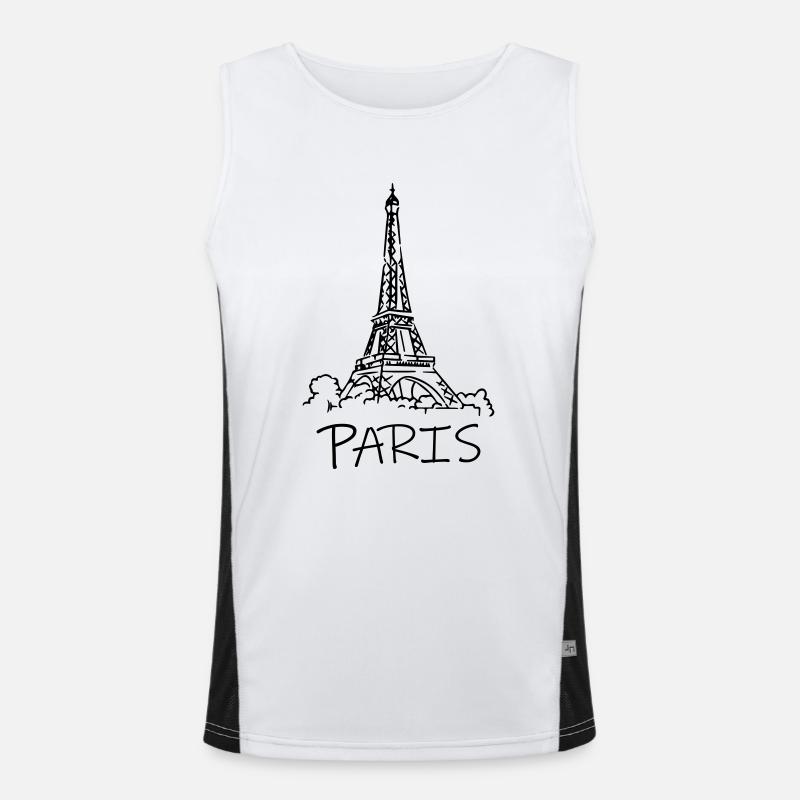PARIS Funktionelles Kontrast-Tank Top für Männer 