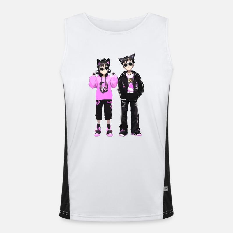 Cosplay Boy and Girl Men's Functional Contrast Tank Top 
