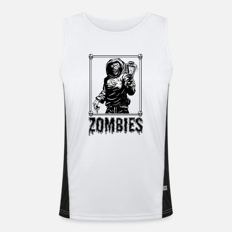 Zombies! Funktionelles Kontrast-Tank Top für Männer 