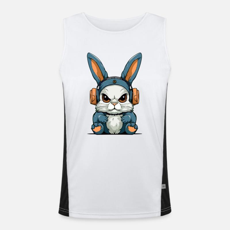 Grump the grumpy rabbit Men's Functional Contrast Tank Top 