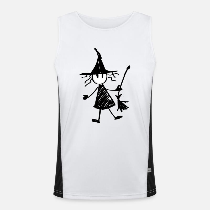 Stylized witch Men's Functional Contrast Tank Top 