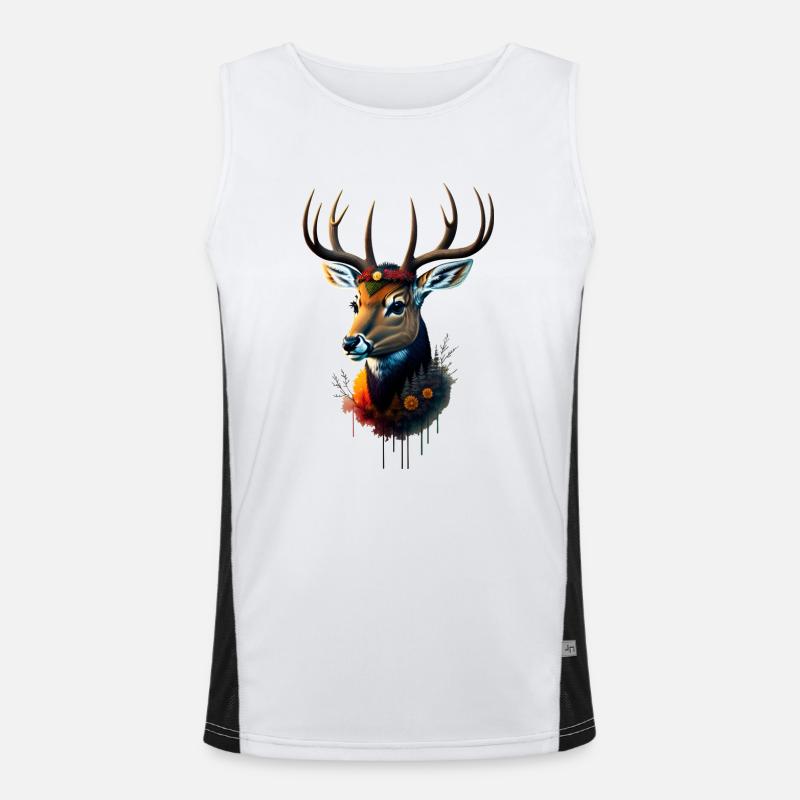 Hirsch Funktionelles Kontrast-Tank Top für Männer 