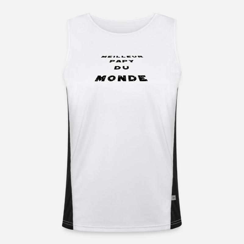 Bester Opa der Welt Funktionelles Kontrast-Tank Top für Männer 