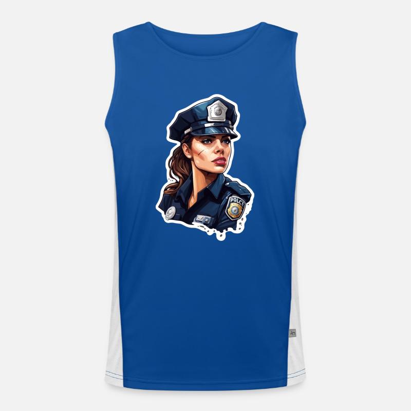 Polizei / Einsatz / Beruf / Job / Einsatzkräfte Funktionelles Kontrast-Tank Top für Männer 