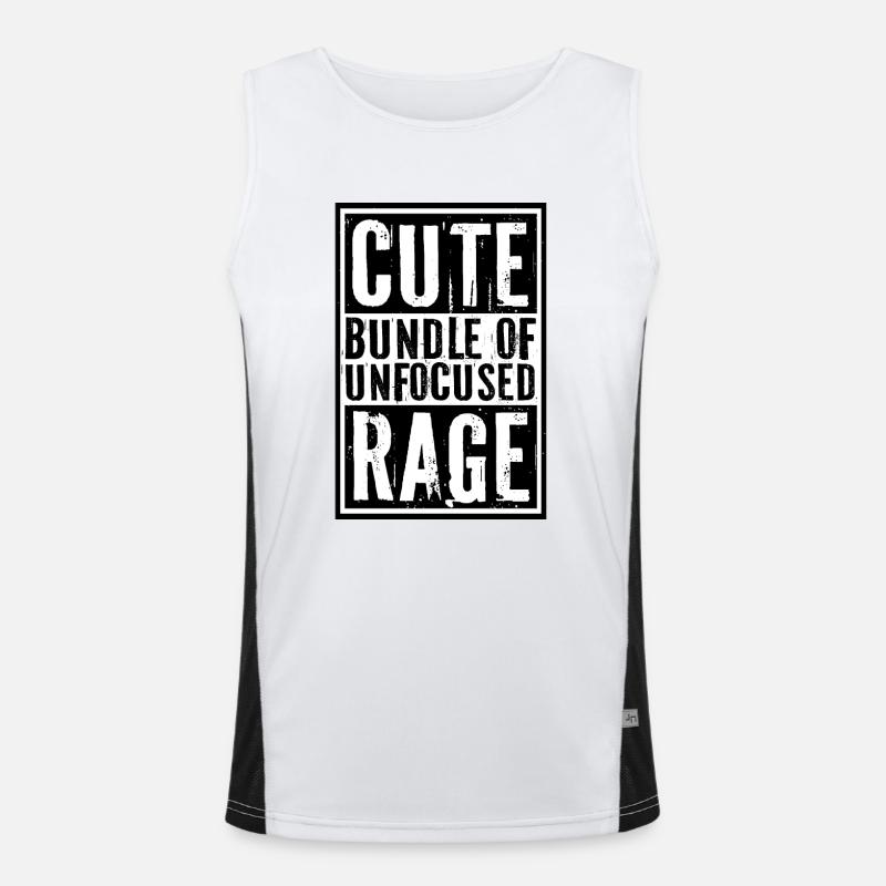Drôle Mignon Bundle De Rage Non Focalisée Arc-en-Ciel Goth Débardeur respirant contrasté Homme 