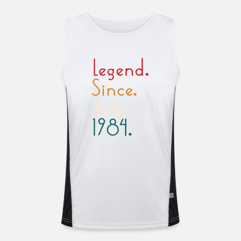 Legende seit Juli 1984 Funktionelles Kontrast-Tank Top für Männer 