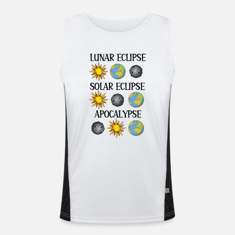 Lunar Eclipse Solar Eclipse Apocalypse Men's Functional Contrast Tank Top 