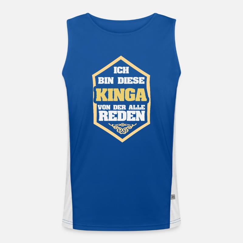 Kinga as a nickname Men's Functional Contrast Tank Top 