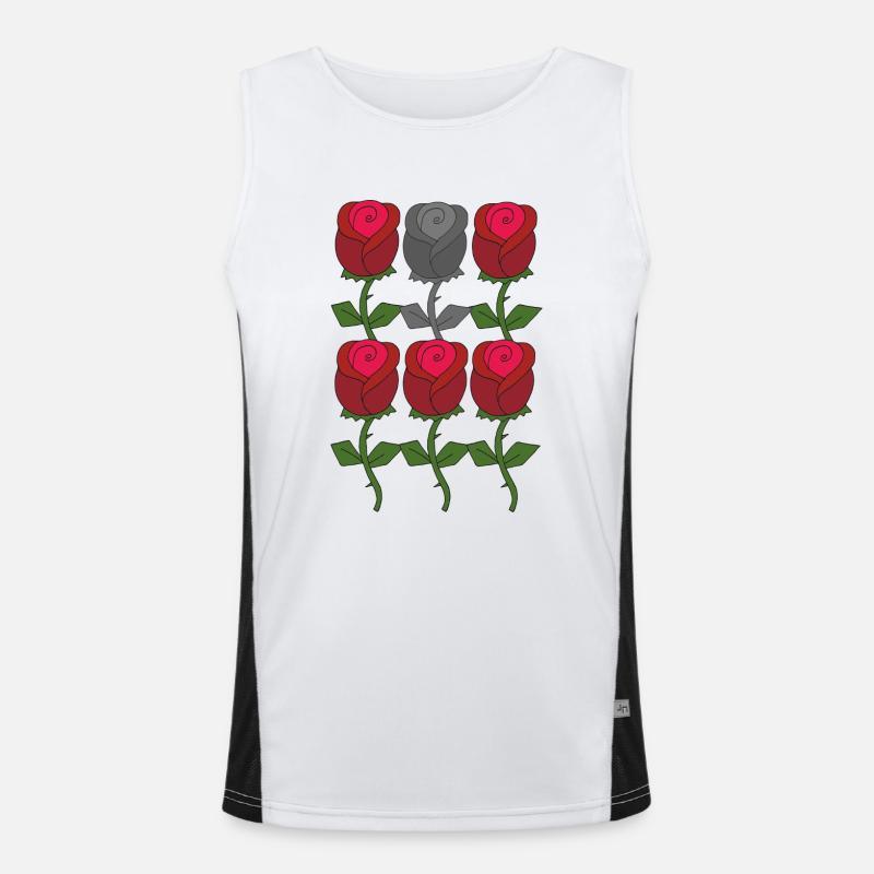 rose rot grau Funktionelles Kontrast-Tank Top für Männer 