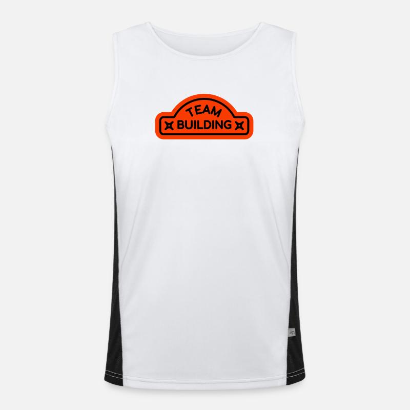 Teambuilding-Logodesign Funktionelles Kontrast-Tank Top für Männer 