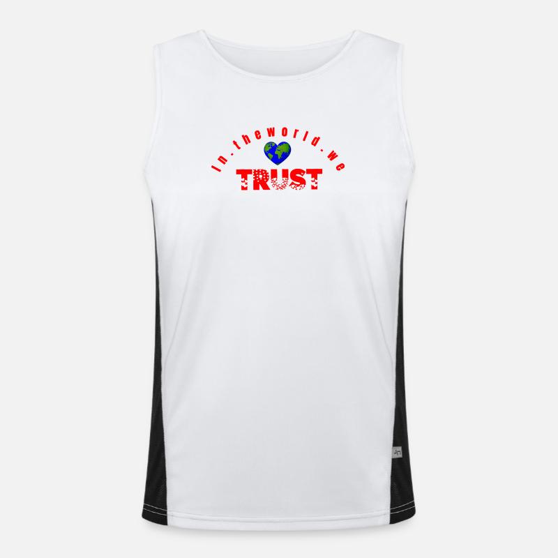 In der Welt Vertrauen Funktionelles Kontrast-Tank Top für Männer 
