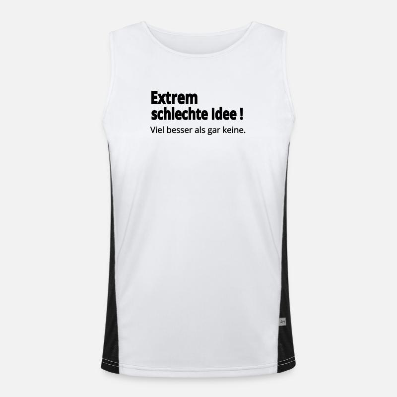 Schlechte Idee Funktionelles Kontrast-Tank Top für Männer 