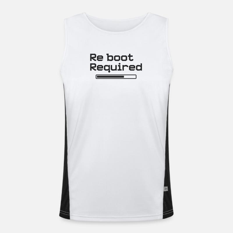 Reboot Required – Retro Gaming Style Men's Functional Contrast Tank Top 