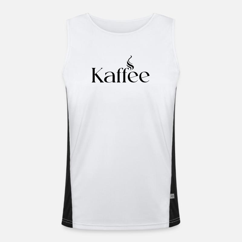 Kaffee Funktionelles Kontrast-Tank Top für Männer 