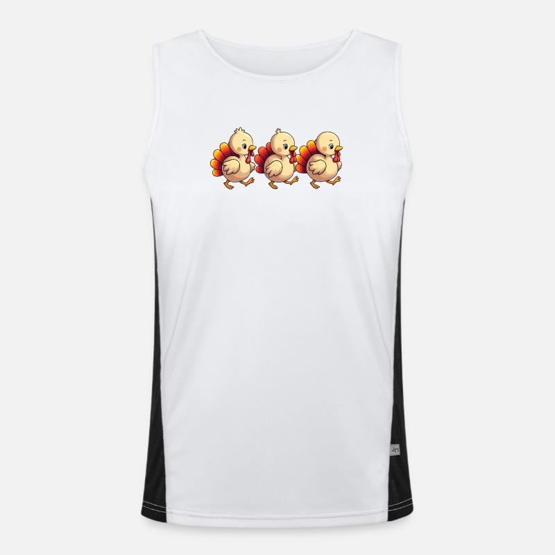 Bébé dinde de Thanksgiving Débardeur respirant contrasté Homme 