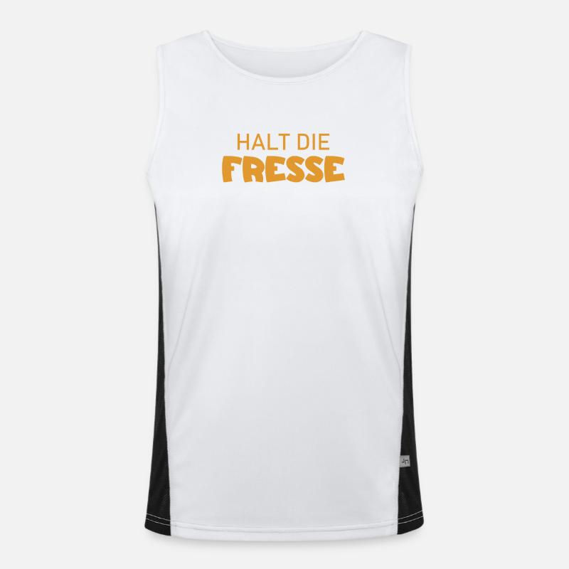 Shut Up - Cool Saying Men's Functional Contrast Tank Top 