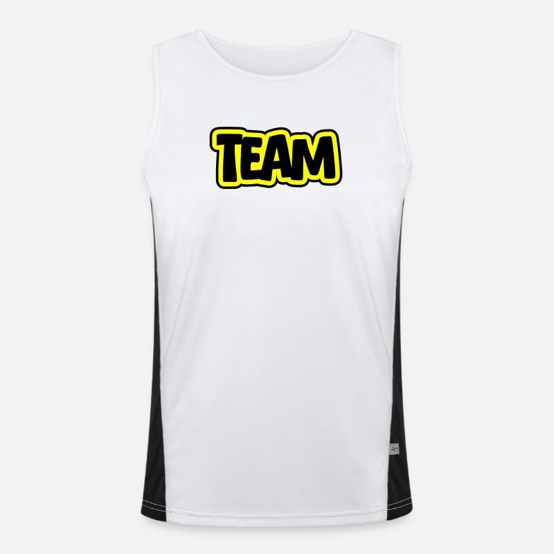 Team lettering Men's Functional Contrast Tank Top 