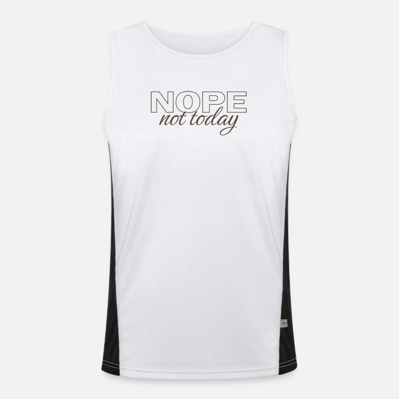 Nope Not Today Shirt – Funny Introvert Saying Tee Funktionelles Kontrast-Tank Top für Männer 