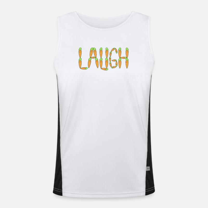 Karotten lachen Funktionelles Kontrast-Tank Top für Männer 