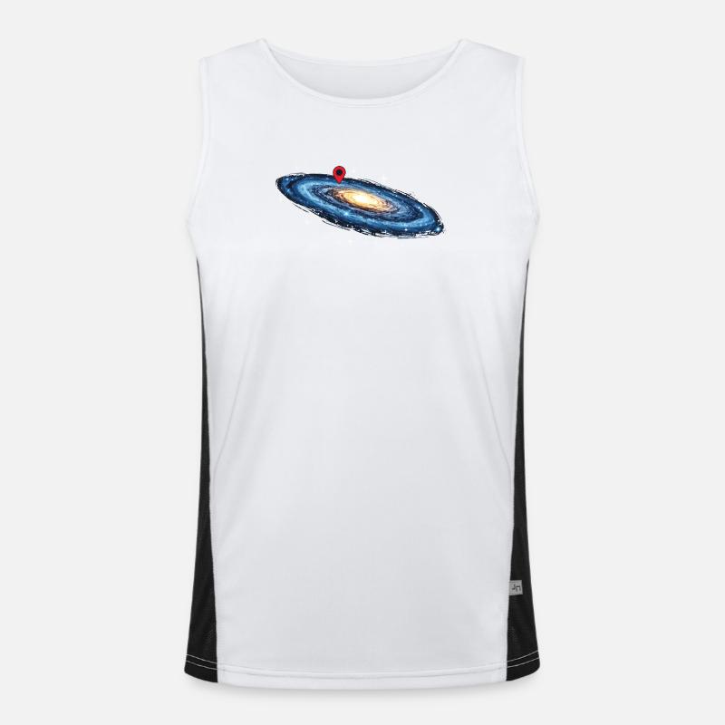 Séquence de localisation de la Voie lactée dans la galaxie spatiale Débardeur respirant contrasté Homme 