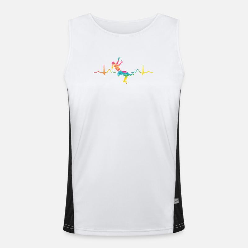 Boulderer Herzschlag Boulder Bouldern Funktionelles Kontrast-Tank Top für Männer 