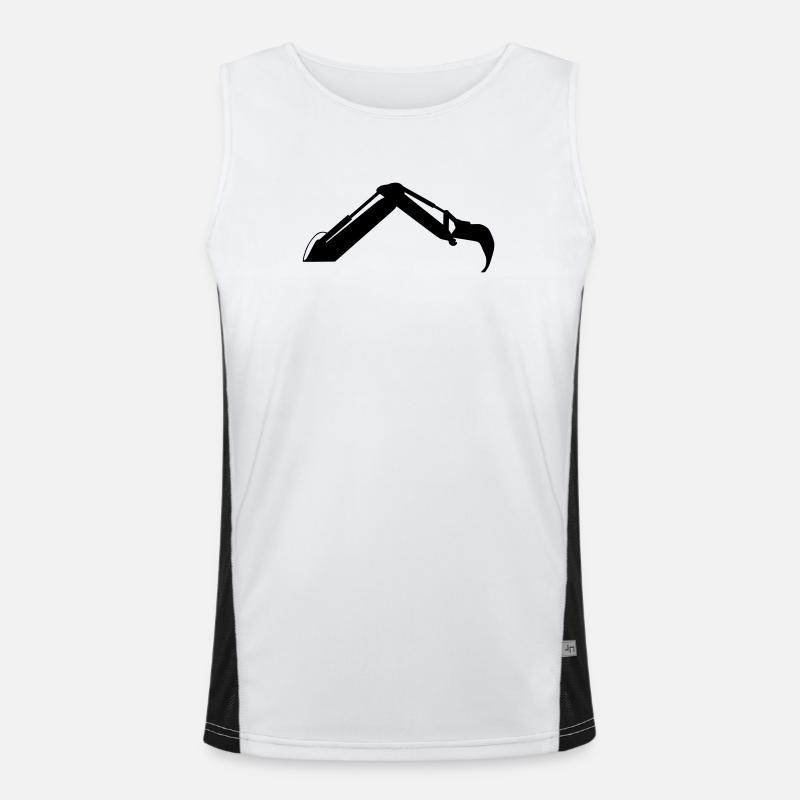 Excavator Arm – Digging Power - Men's Functional Contrast Tank Top  - white/black