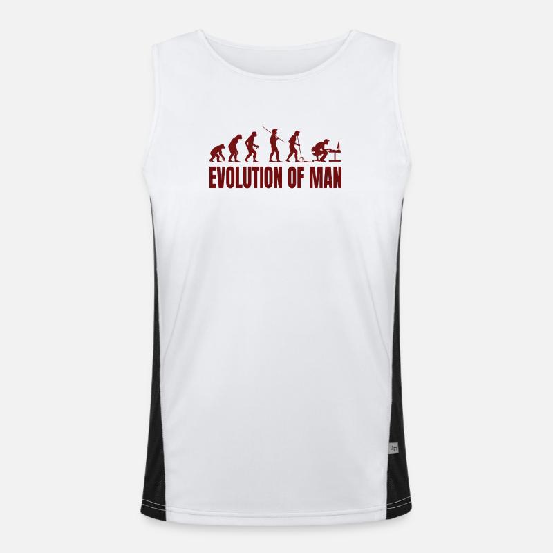 Computer PC Evolution Computer Scientist Programmer - Men's Functional Contrast Tank Top - white/black
