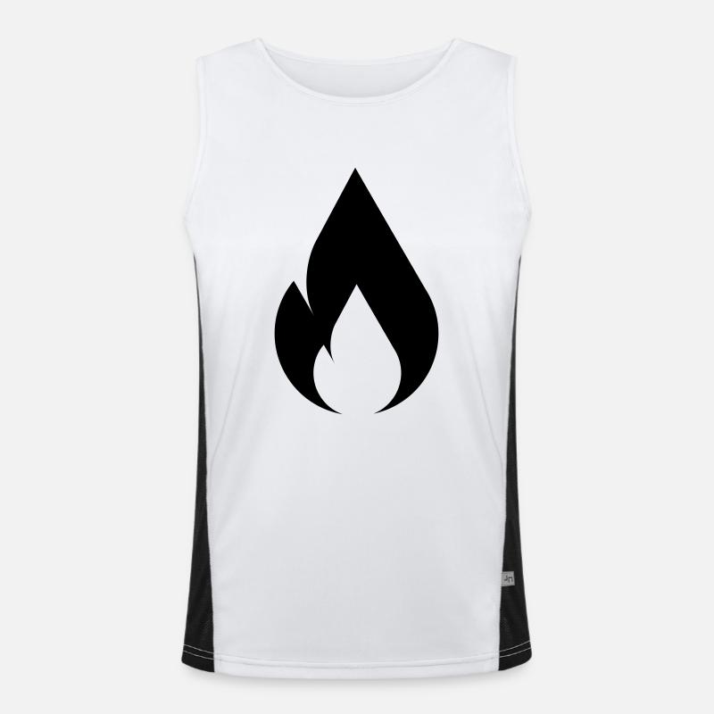 Flamme de feu Débardeur respirant contrasté Homme 