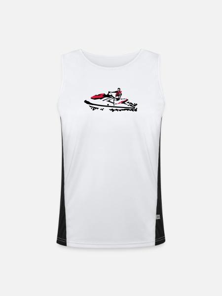 jetski - Débardeur respirant contrasté Homme  - blanc/noir