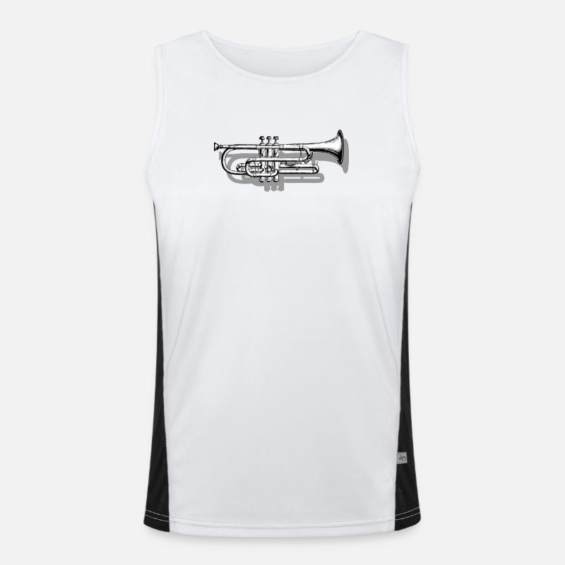 Trompete mit Schatten Funktionelles Kontrast-Tank Top für Männer 