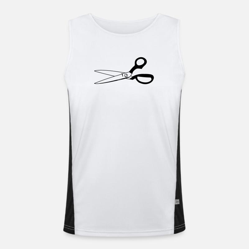 Handicraft scissors Men's Functional Contrast Tank Top 