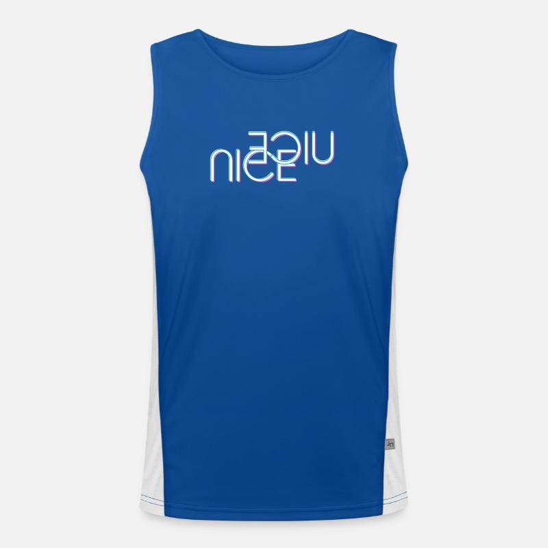 Nice lettering Men's Functional Contrast Tank Top 