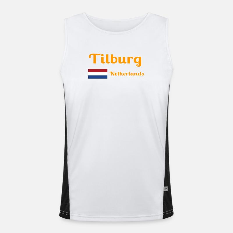 Tilburg, Netherlands- Stylish prints Men's Functional Contrast Tank Top 