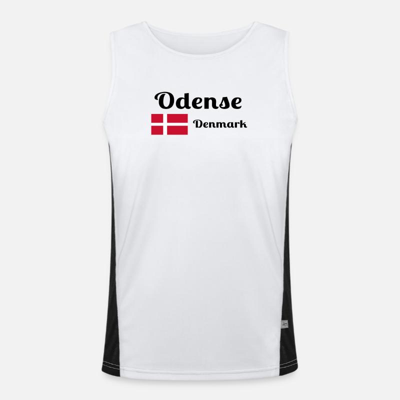 Odense, Danemark - Imprimés élégants Débardeur respirant contrasté Homme 