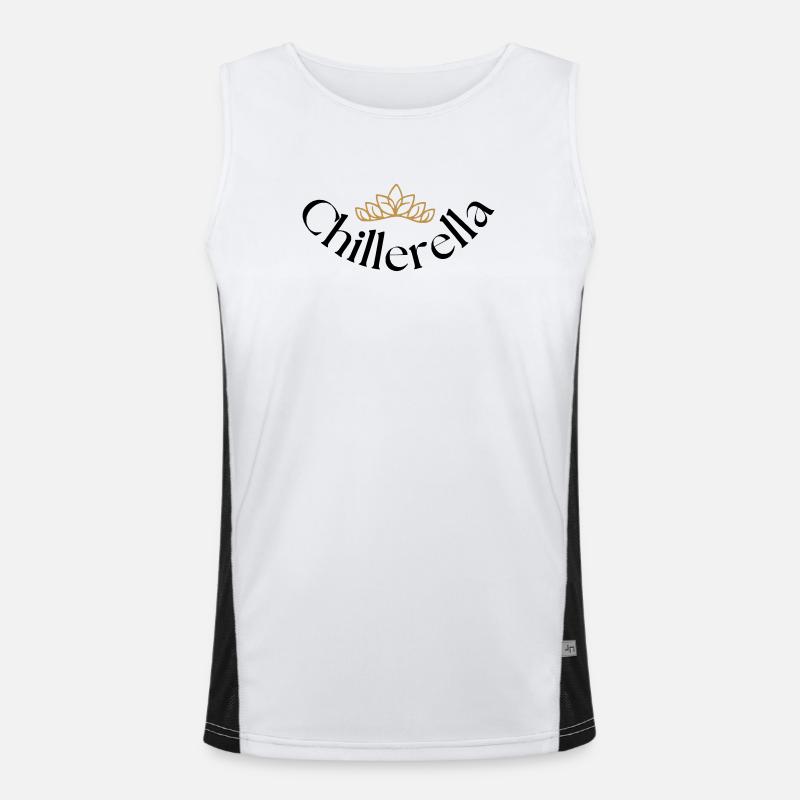 Chillerella Funktionelles Kontrast-Tank Top für Männer 
