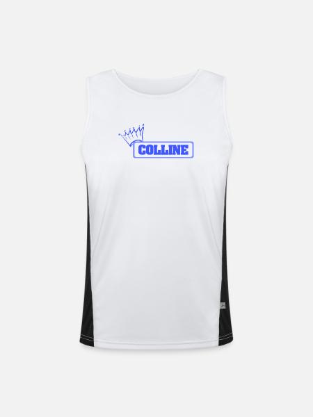 Schwester Colline - Funktionelles Kontrast-Tank Top für Männer  - Weiß/Schwarz - Vorne