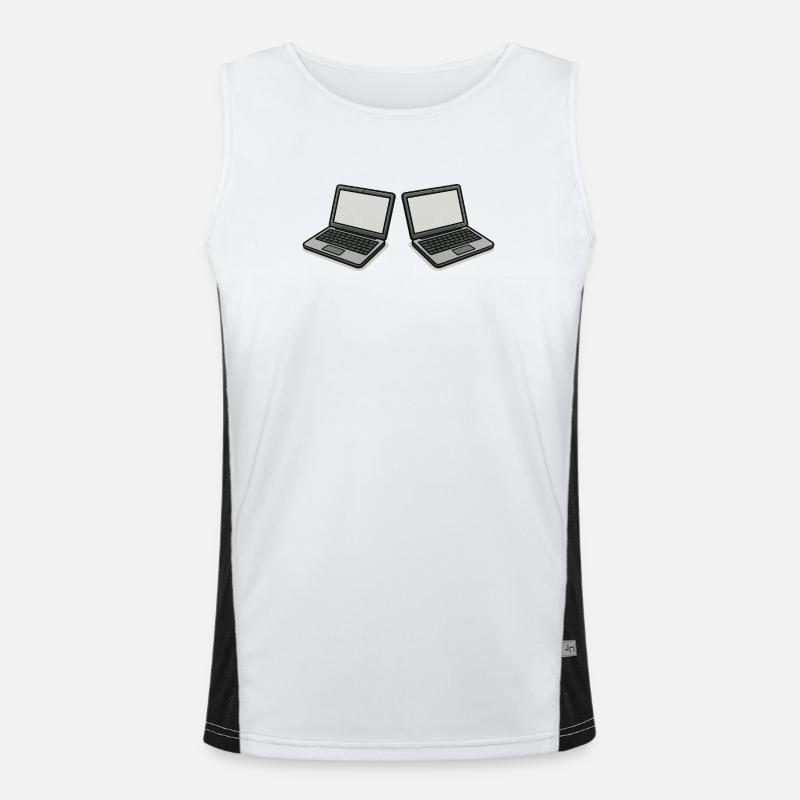 Double Laptop Men's Functional Contrast Tank Top 
