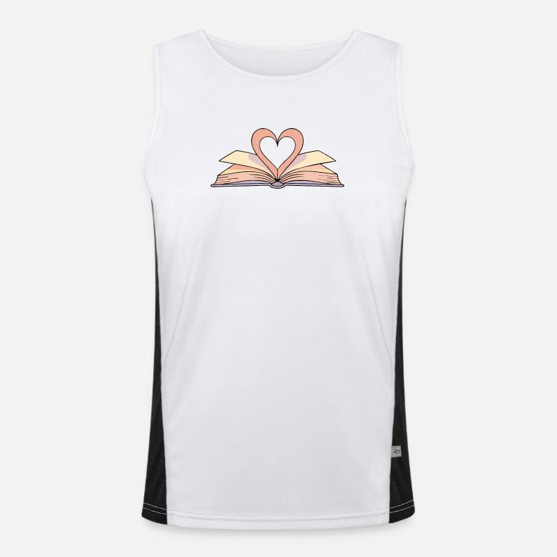Ich liebe es, Bücher zu lesen Funktionelles Kontrast-Tank Top für Männer 