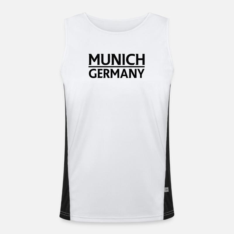 Munich – Germany Textdesign Men's Functional Contrast Tank Top 